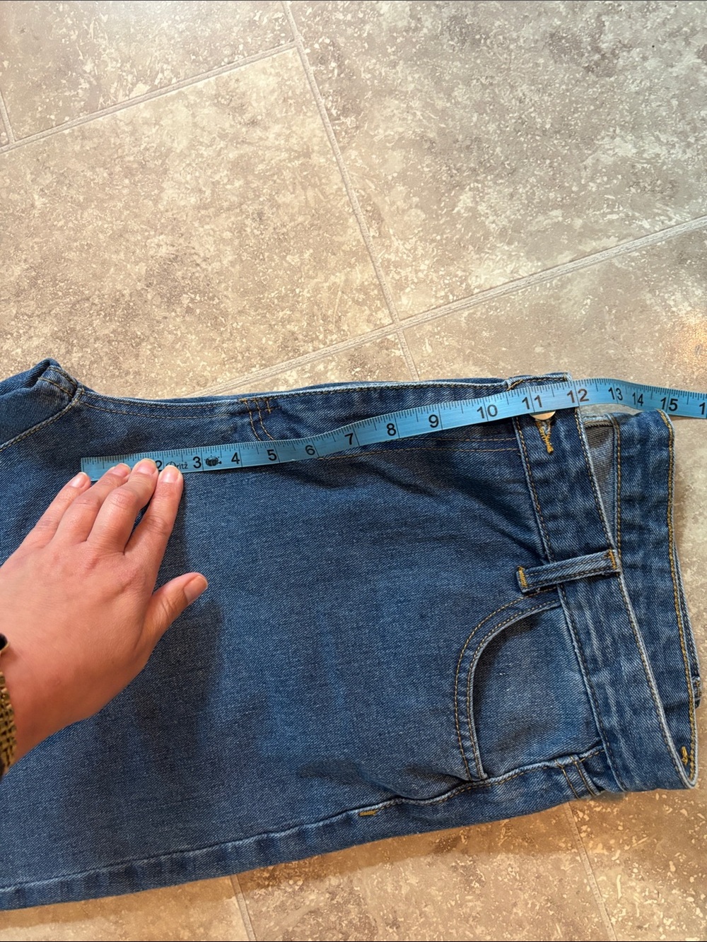 SHEIN Blue High-Waist Denim Jeans - Picture 4 of 5